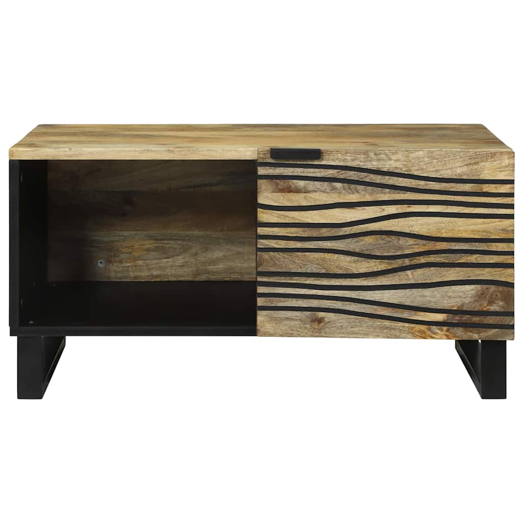 Couchtisch Braun und Schwarz 80 x 50 x 40 cm