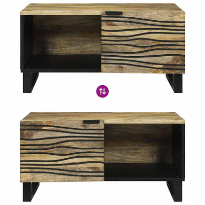 Couchtisch Braun 80 x 50 x 40 cm massives Mangoholz