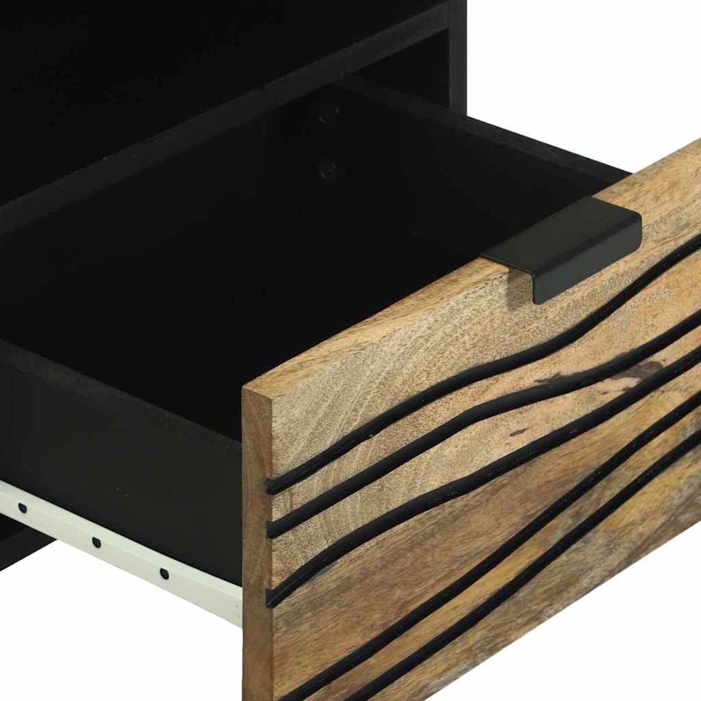 Nachttisch Braun 40 x 33 x 46 cm Massivholz Akazie