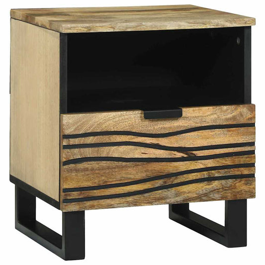 Nachttisch 2 pcs Braun 40 x 33 x 46 cm massives Mangoholz
