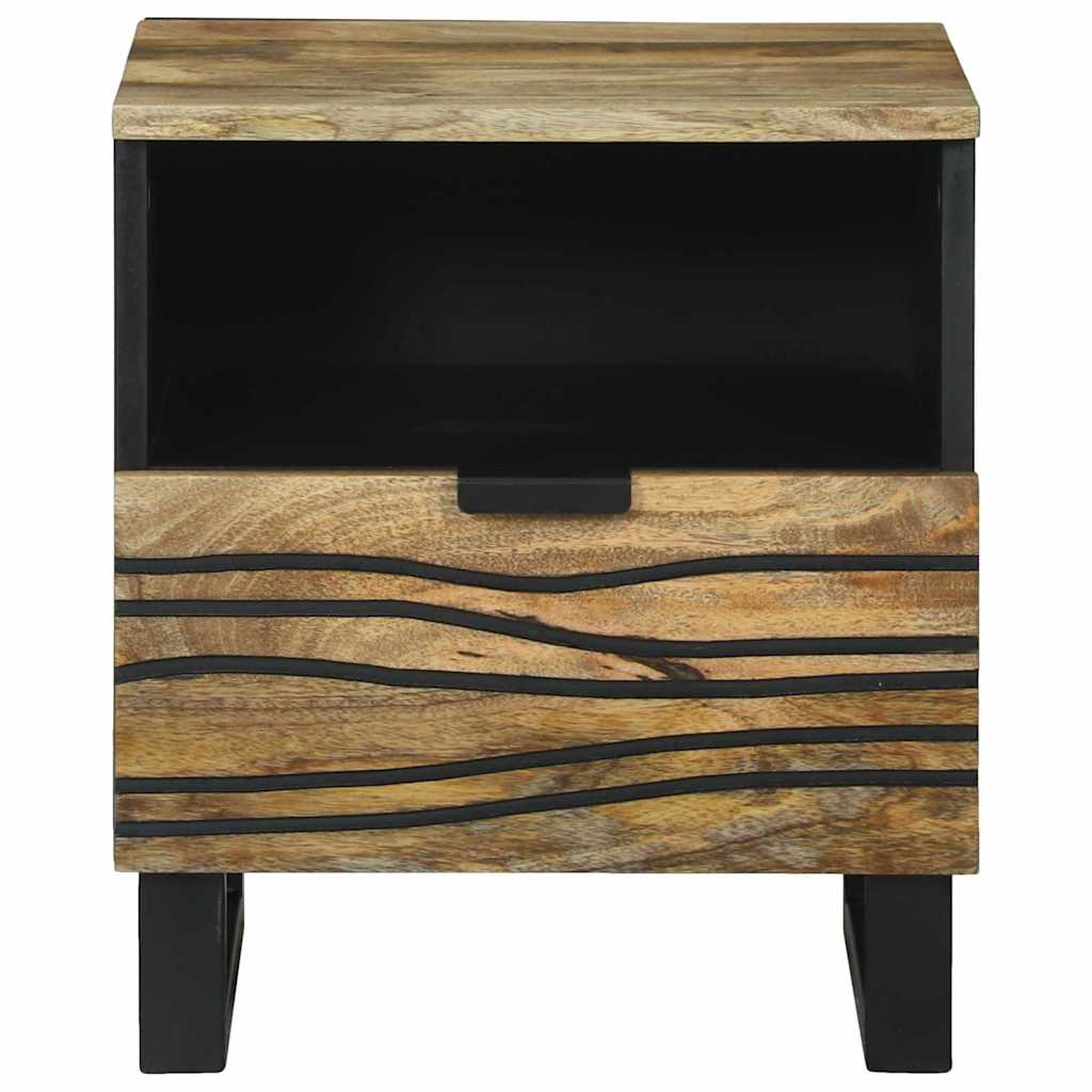 Nachttisch 2 pcs Braun 40 x 33 x 46 cm massives Mangoholz