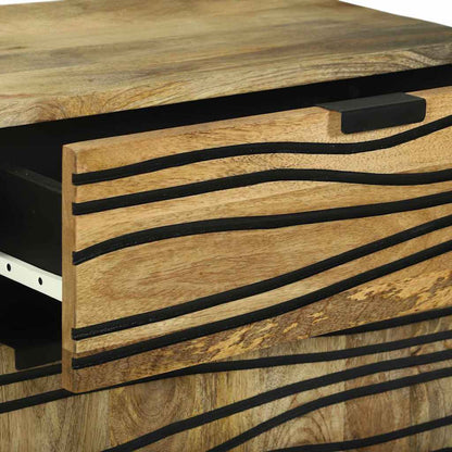 Nachttisch Braun 50 x 33 x 60 cm massives Mangoholz