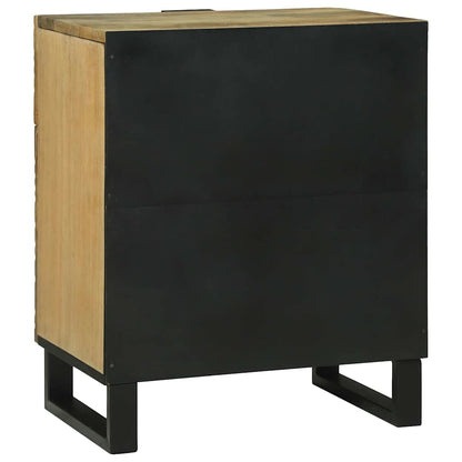 Nachttisch Braun 50 x 33 x 60 cm massives Mangoholz