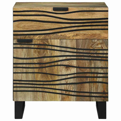 Nachttisch Braun 50 x 33 x 60 cm massives Mangoholz