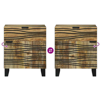 Nachttisch Braun 50 x 33 x 60 cm Massivholz Akazie