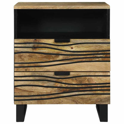 Nachttisch Braun 50 x 33 x 60 cm massives Mangoholz
