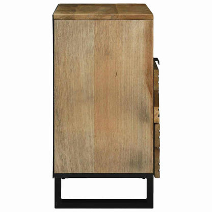Nachttisch Braun 50 x 33 x 60 cm massives Mangoholz
