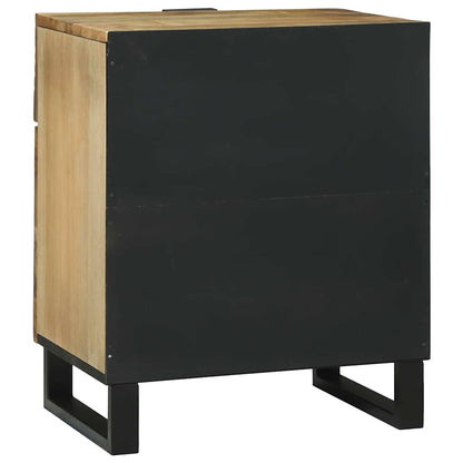 Nachttisch Braun 50 x 33 x 60 cm massives Mangoholz