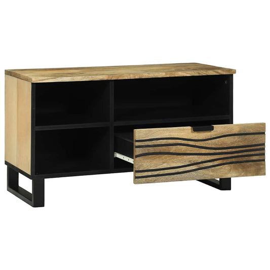 Medienaufbewahrungsschrank mit Regal Braun 80 x 33.5 x 46 cm