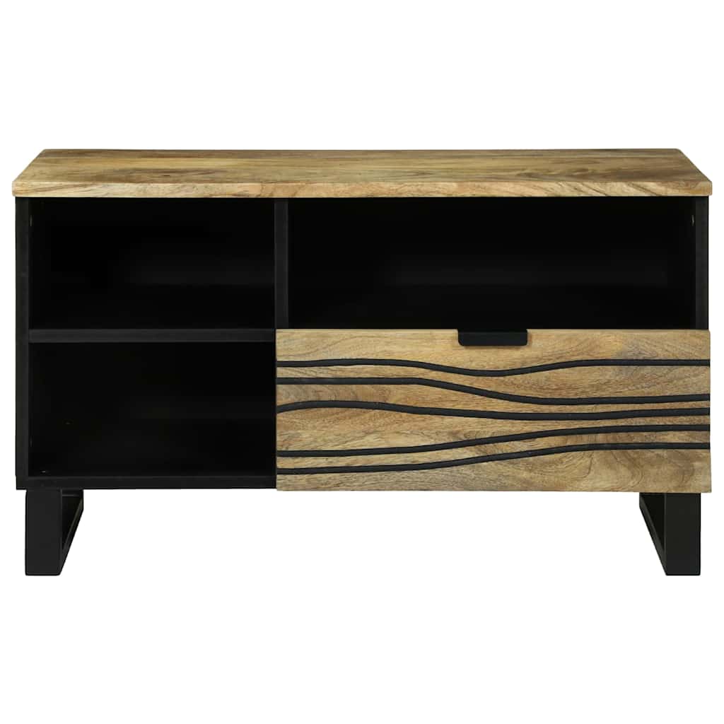 Medienaufbewahrungsschrank mit Regal Braun 80 x 33.5 x 46 cm