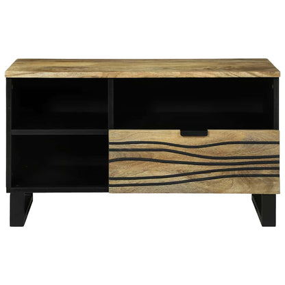 Medienaufbewahrungsschrank mit Regal Braun 80 x 33.5 x 46 cm