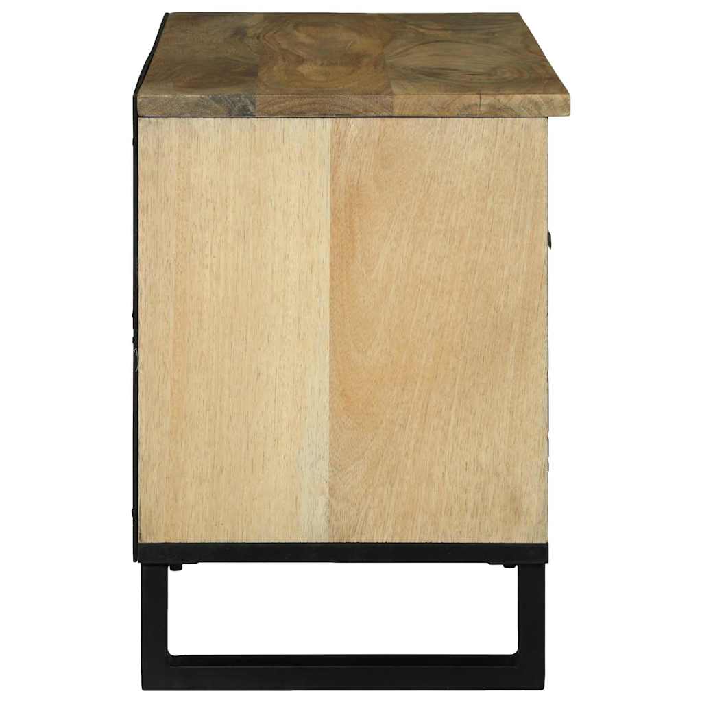 Medienaufbewahrungsschrank mit Regal Braun 80 x 33.5 x 46 cm