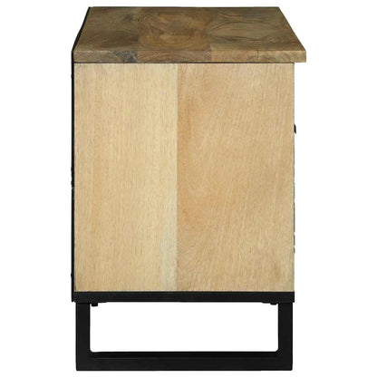 Medienaufbewahrungsschrank mit Regal Braun 80 x 33.5 x 46 cm