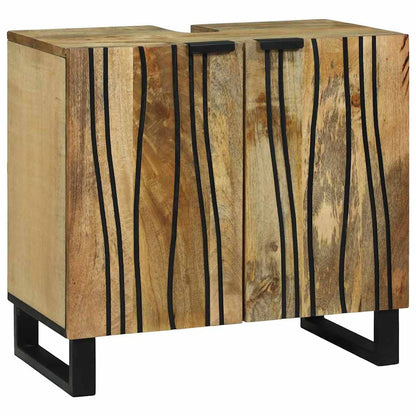 Waschbeckenschrank mit Tür Braun 62 x 33 x 58 cm Holzwerkstoff