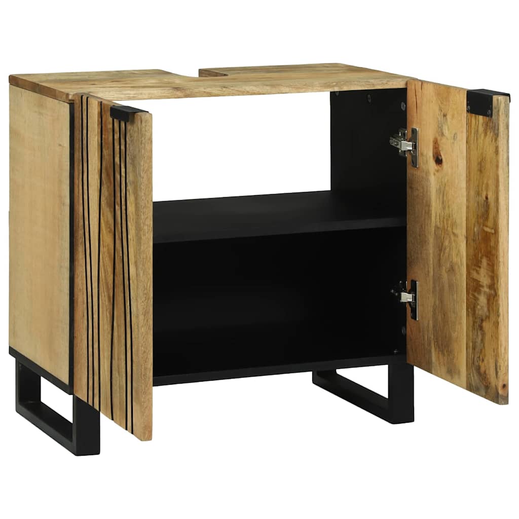 Waschbeckenschrank mit Tür Braun 62 x 33 x 58 cm Holzwerkstoff