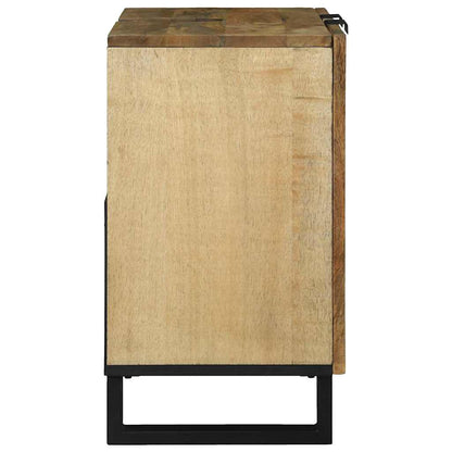 Waschbeckenschrank mit Regal Braun und Schwarz 62 x 33 x 58 cm