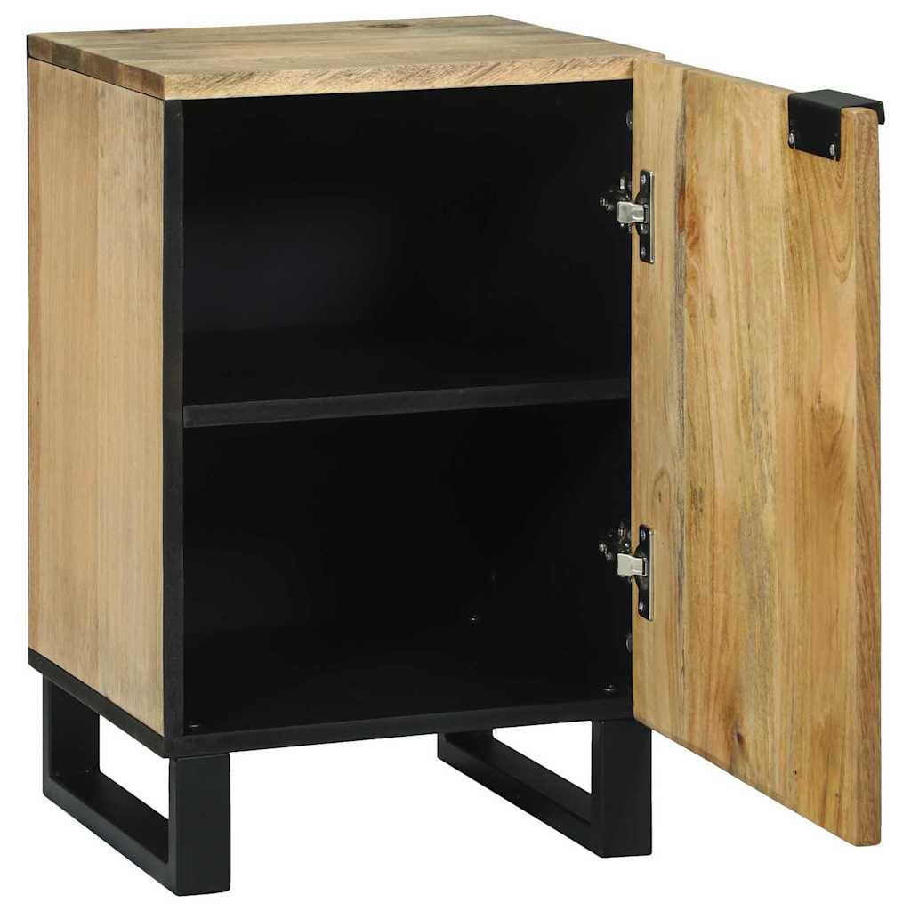 Badezimmer Schrank mit Tür Braun und Schwarz 38 x 33.5 x 58 cm