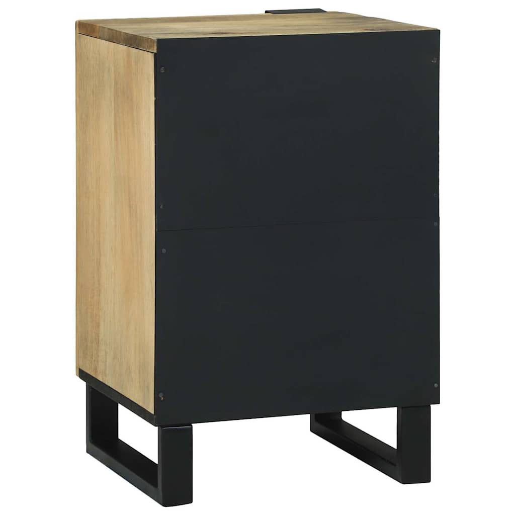 Badezimmer Schrank mit Tür Braun und Schwarz 38 x 33.5 x 58 cm