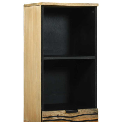 Waschbeckenschrank mit Tür Braun 38 x 33 x 160 cm Holzwerkstoff