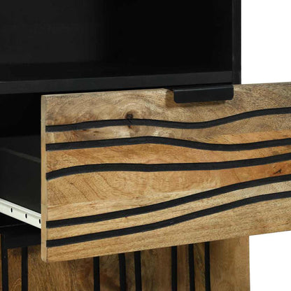 Waschbeckenschrank mit Tür Braun 38 x 33 x 160 cm Holzwerkstoff