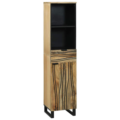 Waschbeckenschrank mit Tür Braun 38 x 33 x 160 cm Holzwerkstoff