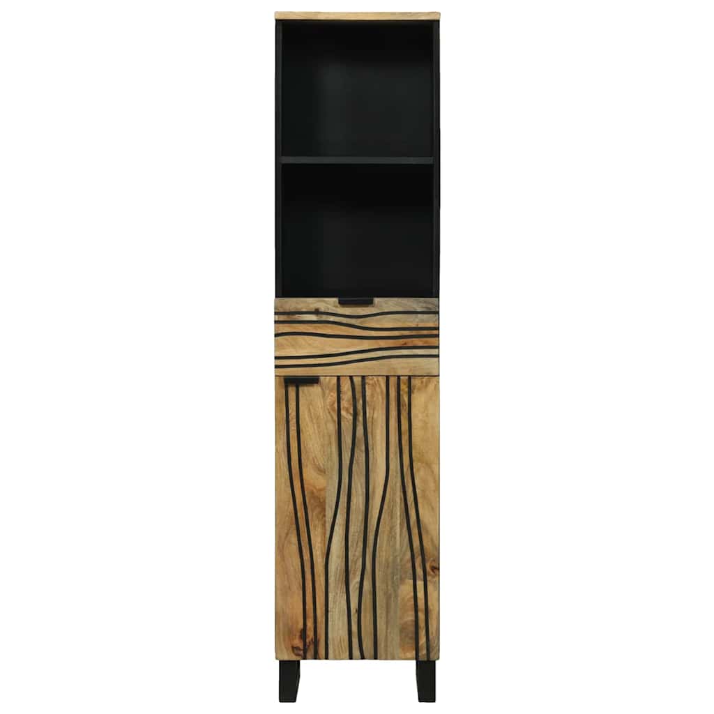 Badezimmerschrank Braun 38 x 33 x 160 cm Massivholz Mango