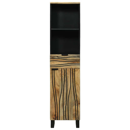 Badezimmerschrank Braun 38 x 33 x 160 cm Massivholz Mango