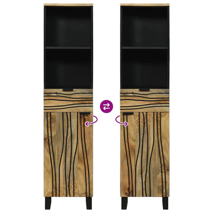 Waschbeckenschrank mit Tür Braun 38 x 33 x 160 cm Holzwerkstoff