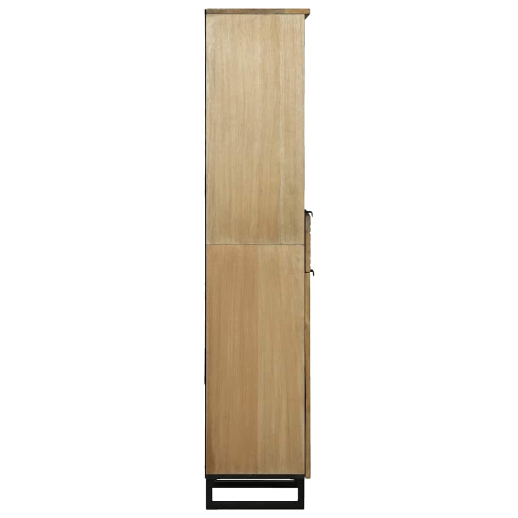 Waschbeckenschrank mit Tür Braun 38 x 33 x 160 cm Holzwerkstoff