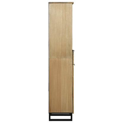 Waschbeckenschrank mit Tür Braun 38 x 33 x 160 cm Holzwerkstoff