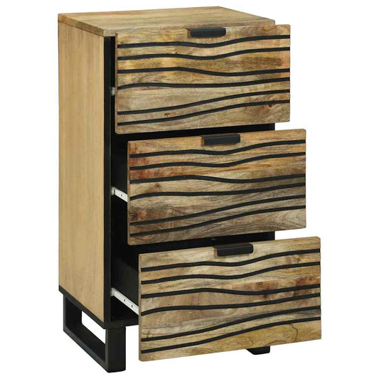 Sideboard Braun 40 x 33 x 75 cm massives Mangoholz
