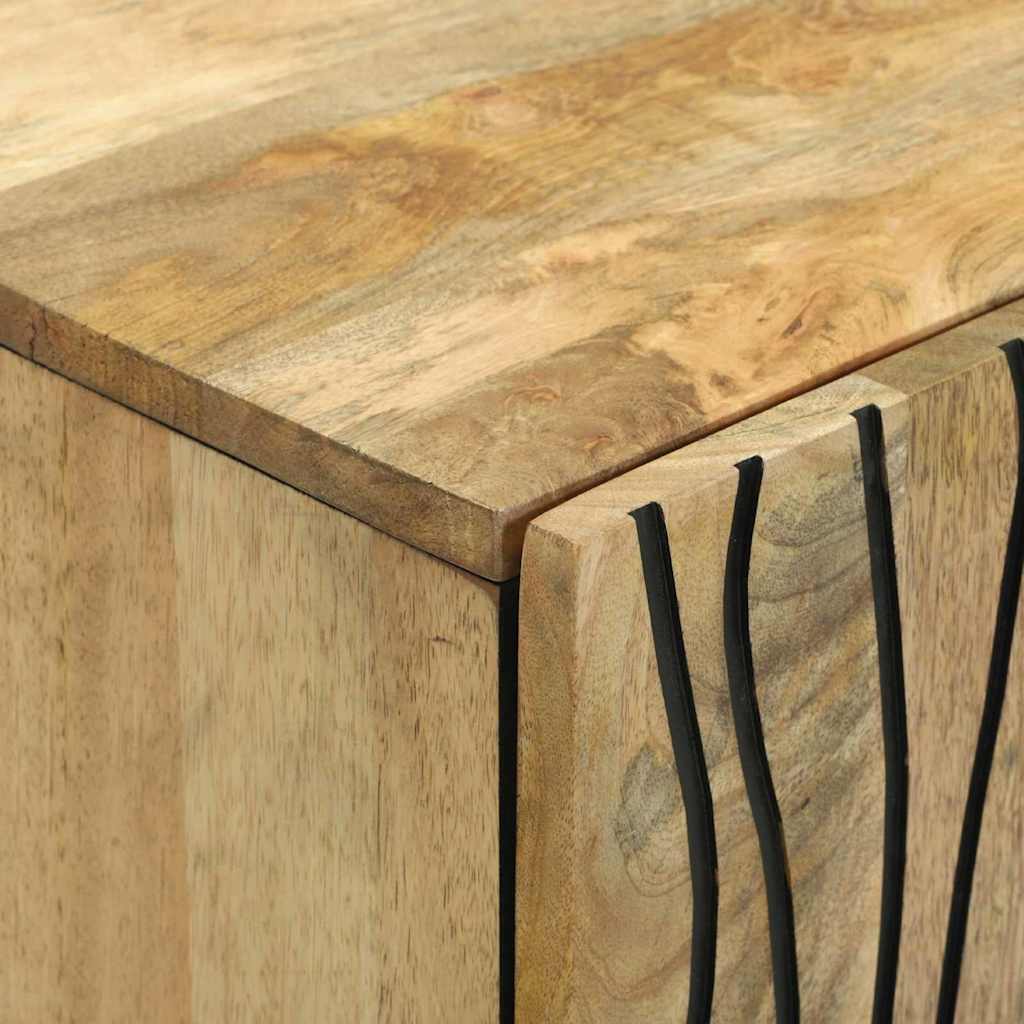 Sideboard Braun 60 x 33 x 75 cm massives Mangoholz