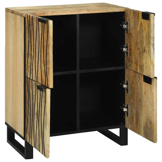 Sideboard Braun 60 x 33 x 75 cm massives Mangoholz