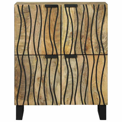 Sideboard Braun 60 x 33 x 75 cm massives Mangoholz