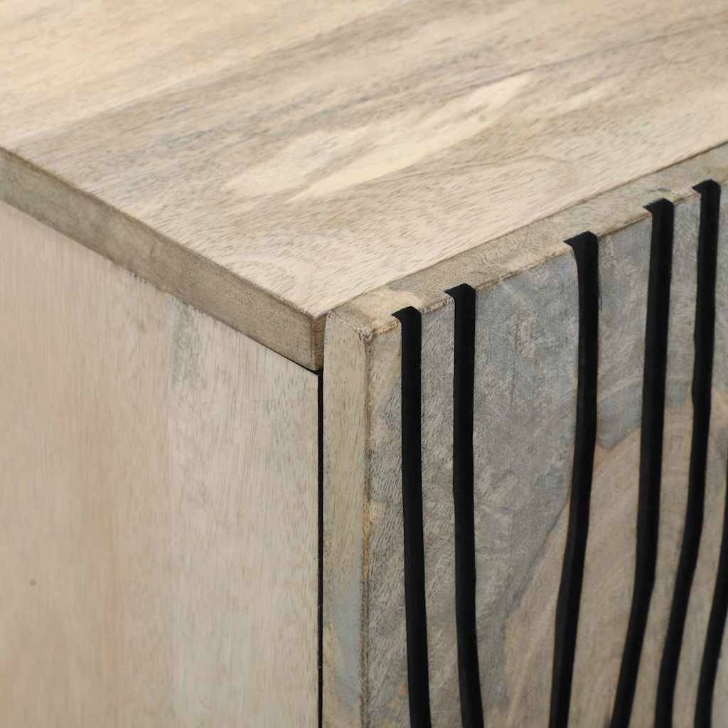 TV-Schränk Weiß 160 x 30 x 30.5 cm massives Mangoholz