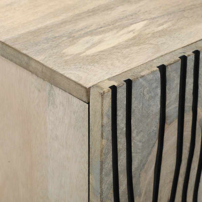 TV-Schränk Weiß 160 x 30 x 30.5 cm massives Mangoholz