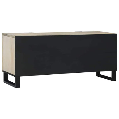 TV-Schränk Weiß 160 x 30 x 30.5 cm massives Mangoholz