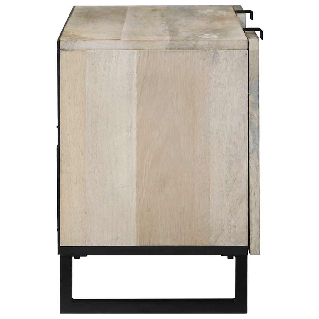 TV-Schränk Weiß 160 x 30 x 30.5 cm massives Mangoholz