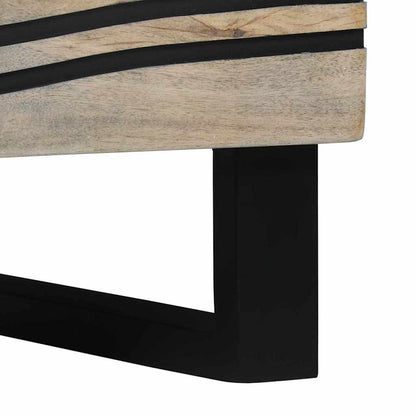 TV-Schrank Weiß 70 x 33 x 46 cm massives Mangoholz