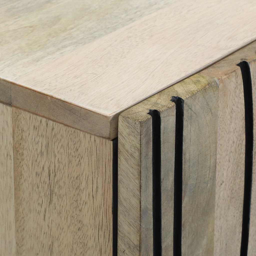 Sideboard Weiß 60 x 33.5 x 75 cm massives Mangoholz