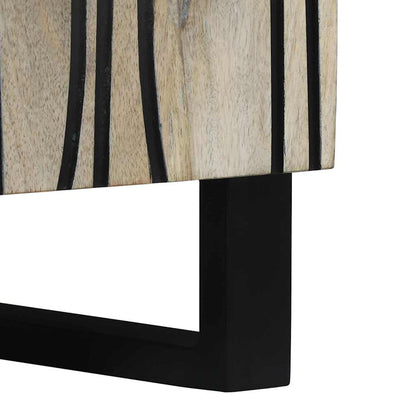 Sideboard Weiß 60 x 33.5 x 75 cm massives Mangoholz