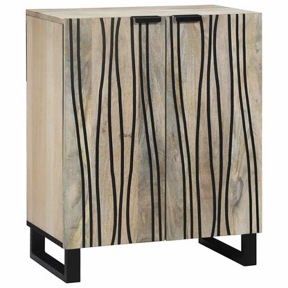 Sideboard Weiß 60 x 33.5 x 75 cm massives Mangoholz