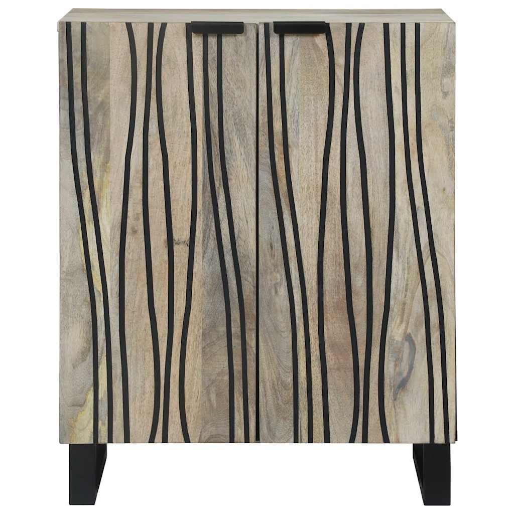 Sideboard Weiß 60 x 33.5 x 75 cm massives Mangoholz