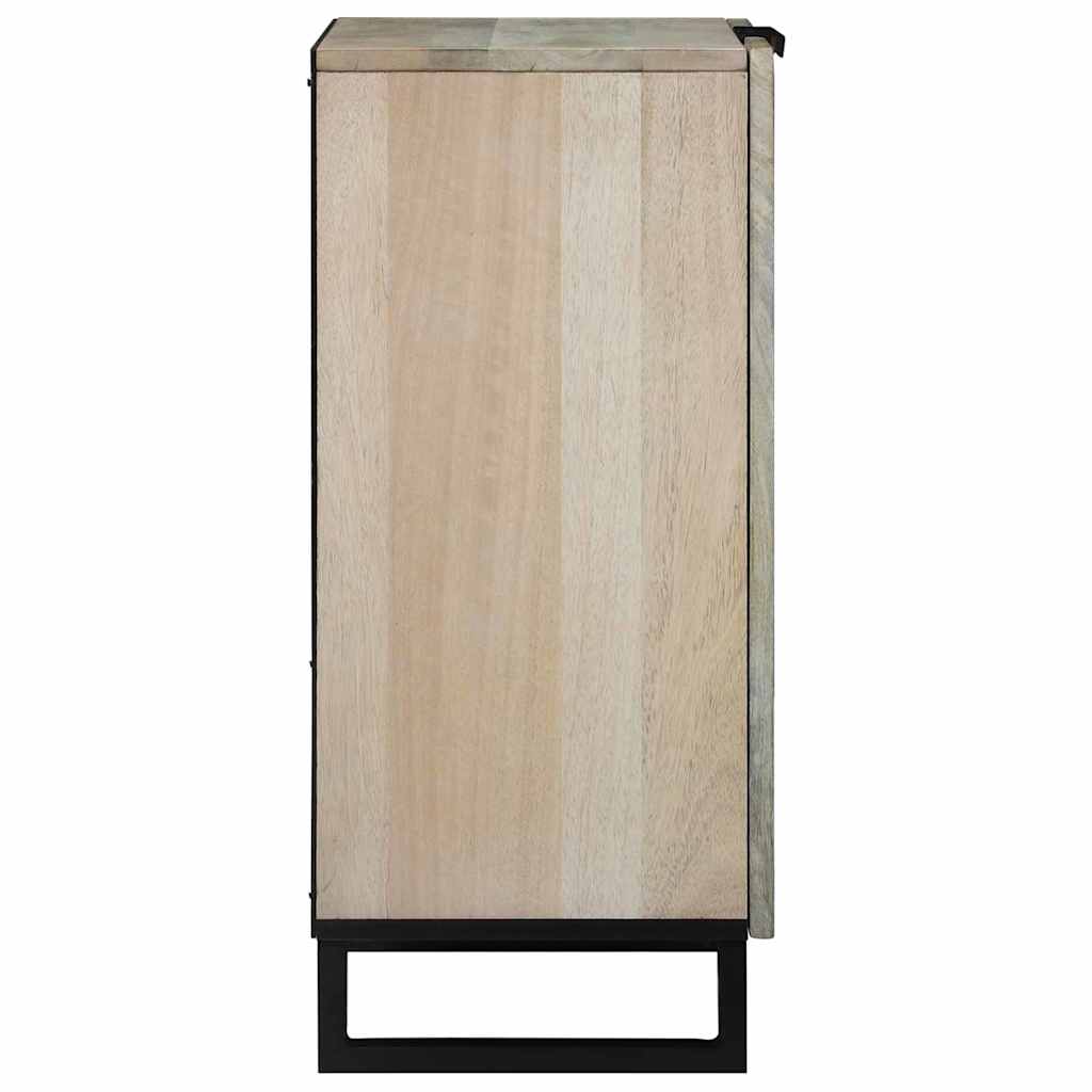 Sideboard Weiß 60 x 33.5 x 75 cm massives Mangoholz