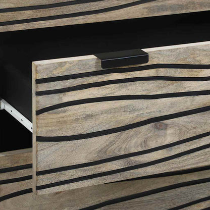 Sideboard Weiß 60 x 33.5 x 75 cm massives Mangoholz