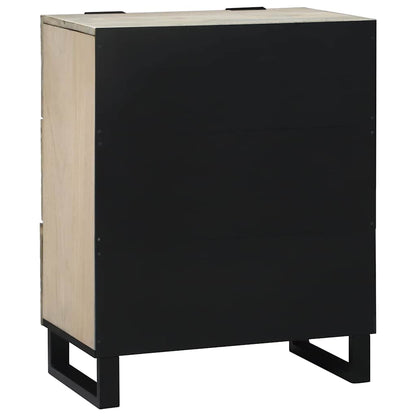 Sideboard Weiß 60 x 33.5 x 75 cm massives Mangoholz