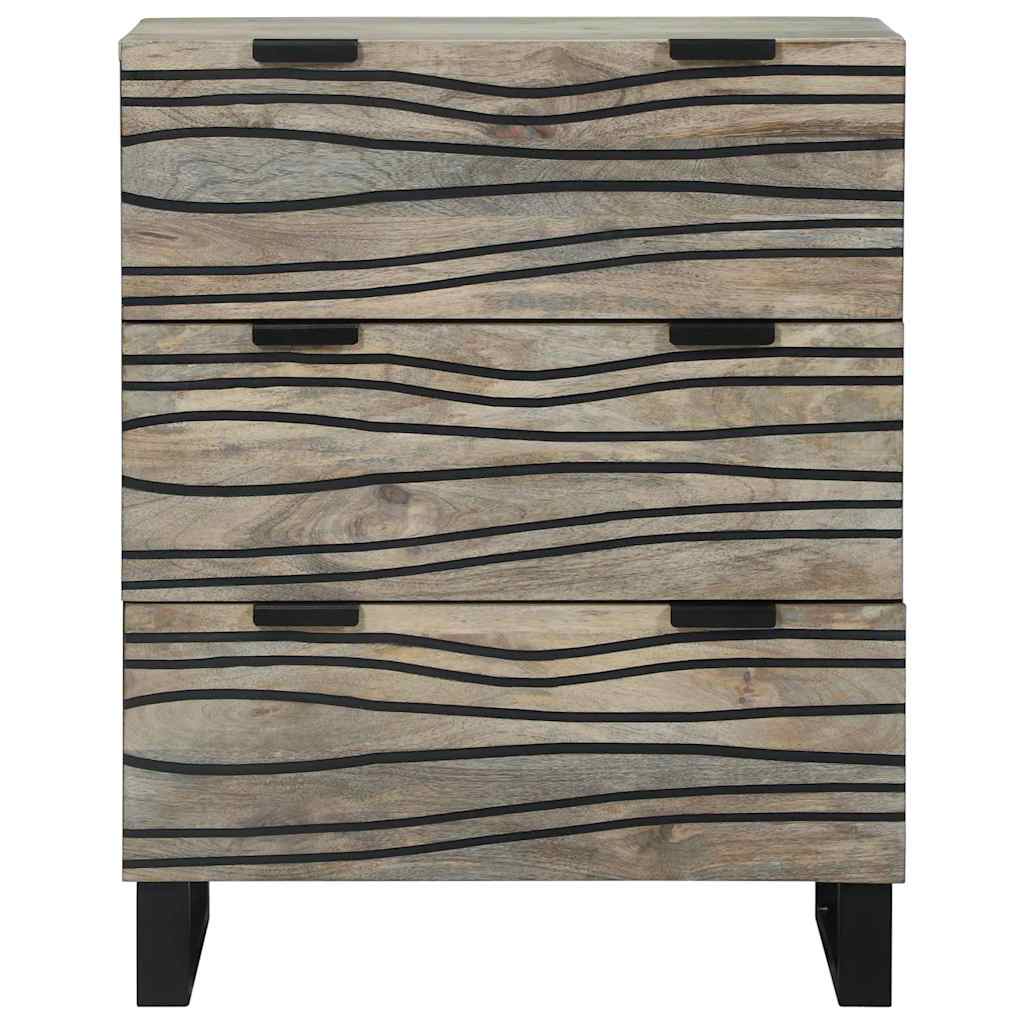 Sideboard Weiß 60 x 33.5 x 75 cm massives Mangoholz