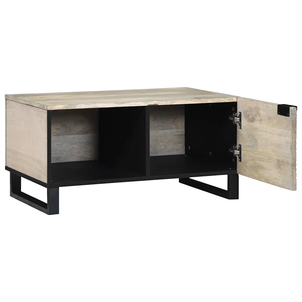 Couchtisch Beige und Schwarz 80 x 50 x 40 cm