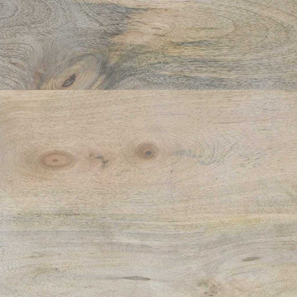 Nachttisch Weiß und Schwarz 50 x 33 x 60 cm Massivholz Akazie