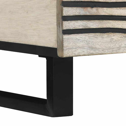 Couchtisch Beige und Schwarz 100 x 54 x 40 cm